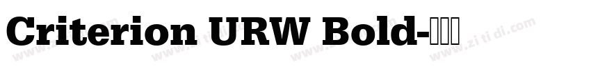 Criterion URW Bold字体转换